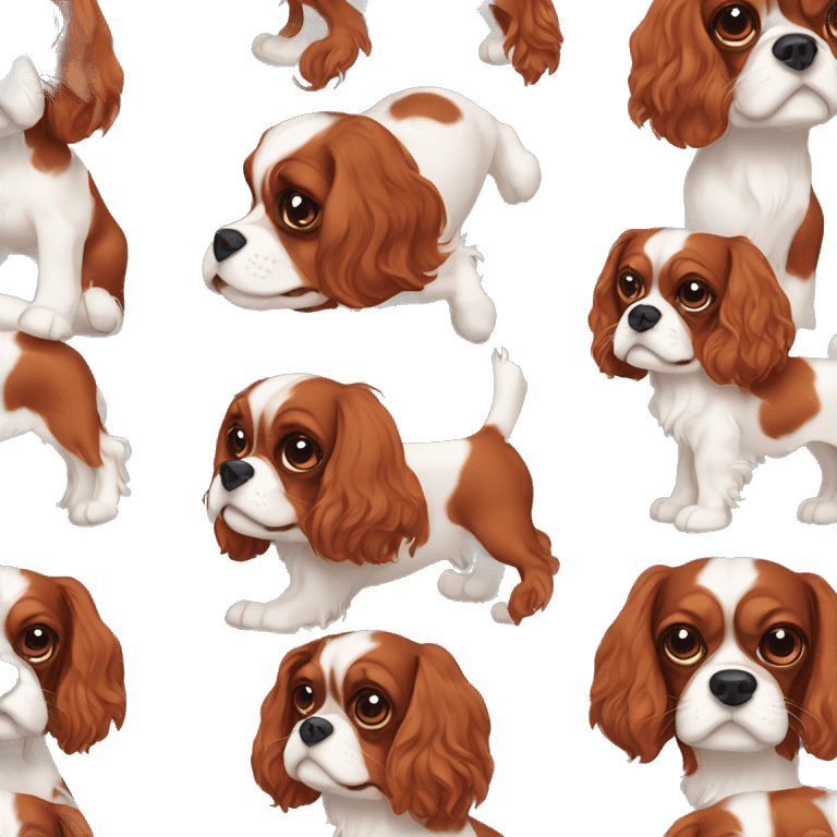 Ruby Cavalier King Charles Spaniel  emoji