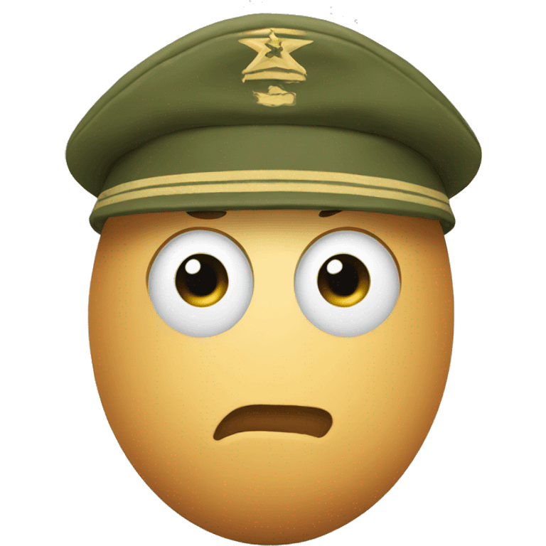 egg in army custume emoji