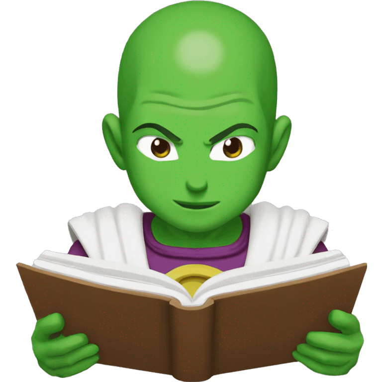 piccolo from dragon ball z reading a book emoji