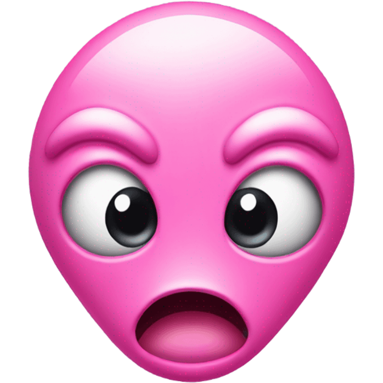 Pink alien winking with tongue out emoji