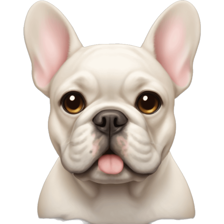 Fluffy French bulldog  emoji