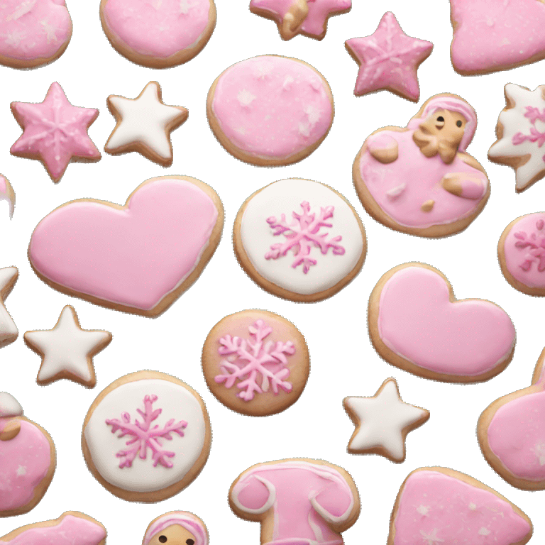 pink christmas cookies emoji