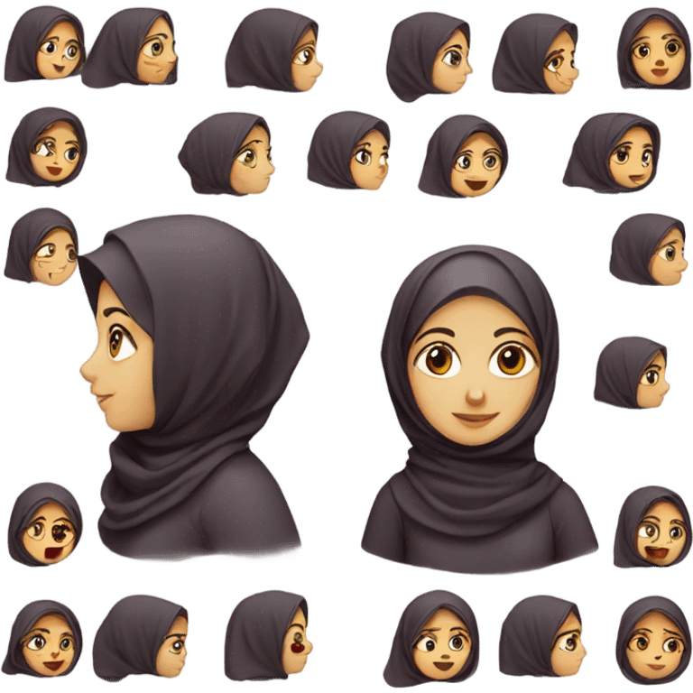 iranian girl, burgundy hijab emoji