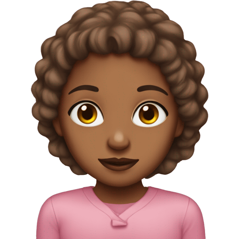 Brown girl pink biw emoji