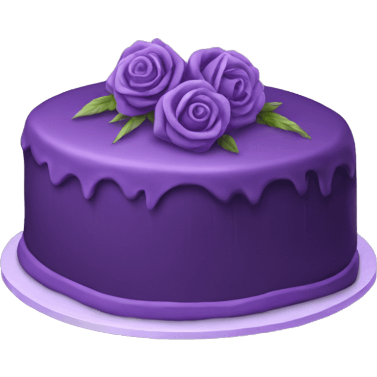 Purple funeral cake emoji