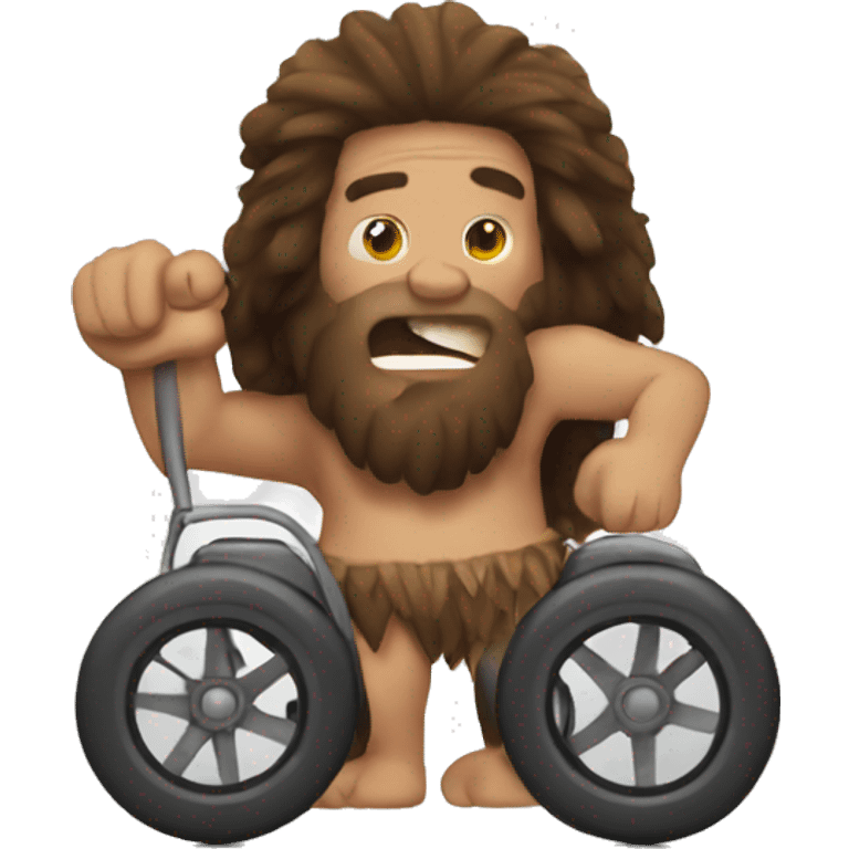 caveman with wheels emoji