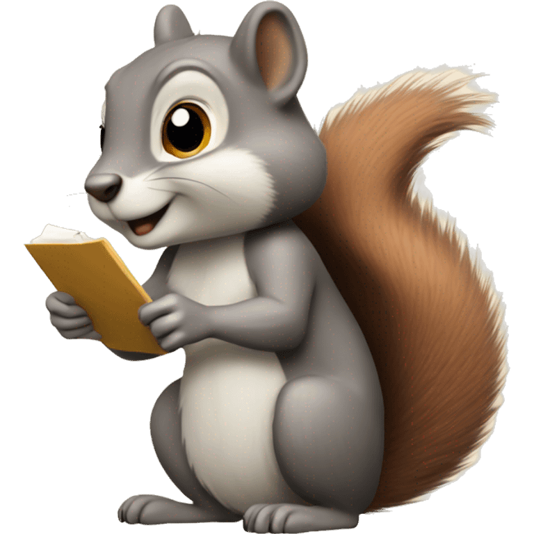 squirrel writing a post emoji