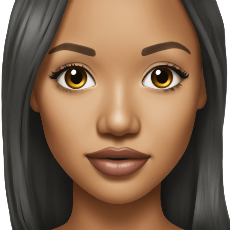 Hyper Realistic beautiful Karrueche Tran photo  emoji