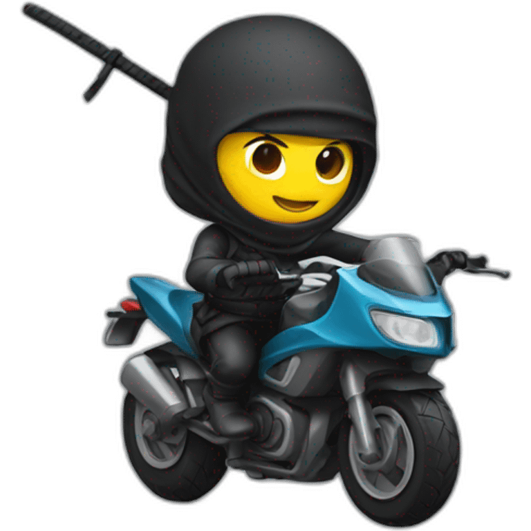 Ninja ride the bike emoji