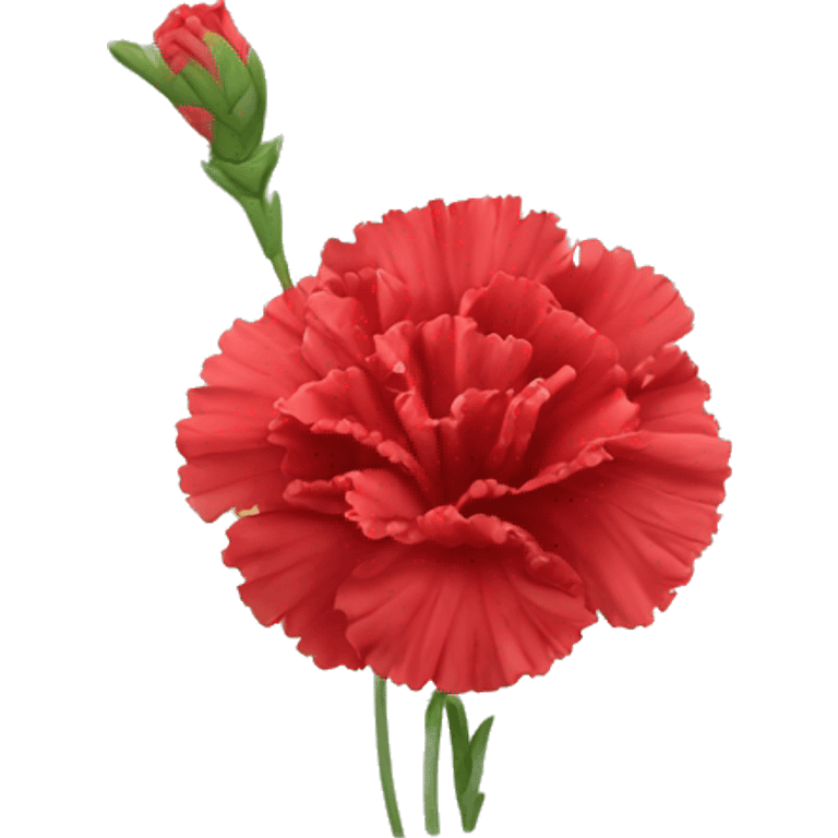 red head Carnation flower emoji