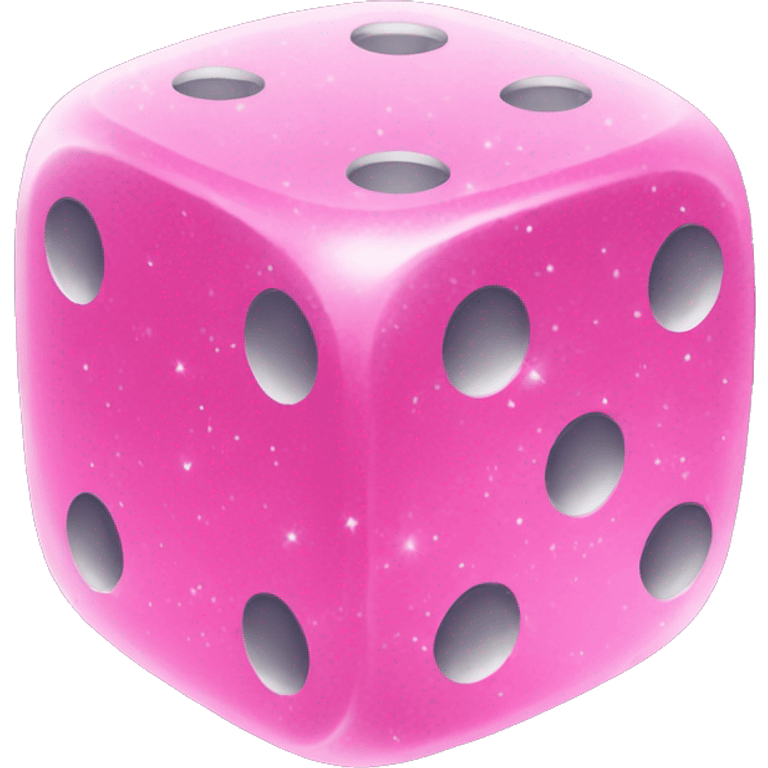 two pink sparkly dice emoji