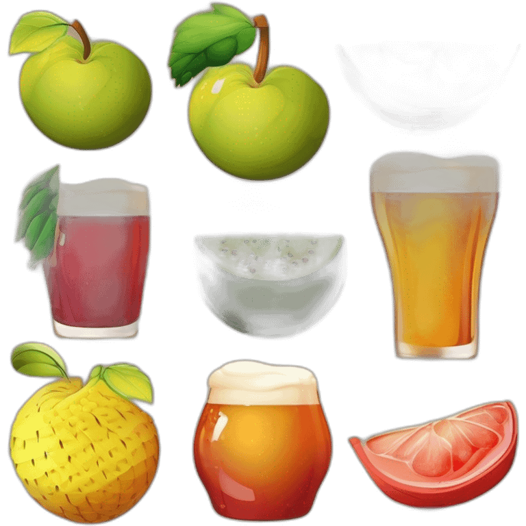 fruits-beer emoji