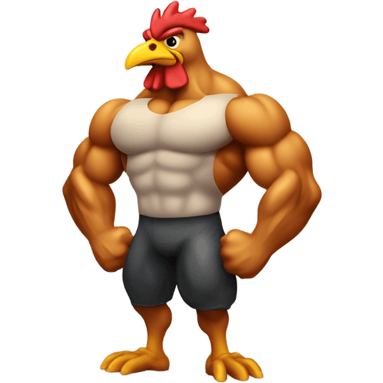 A chicken with muscles  emoji