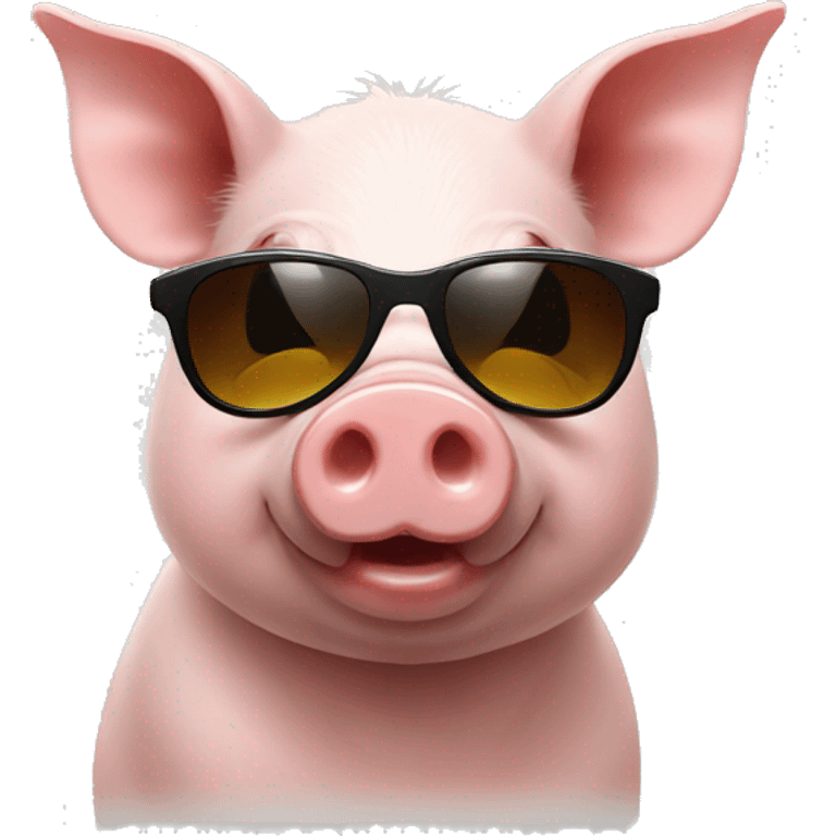 Pig with sunglasses emoji