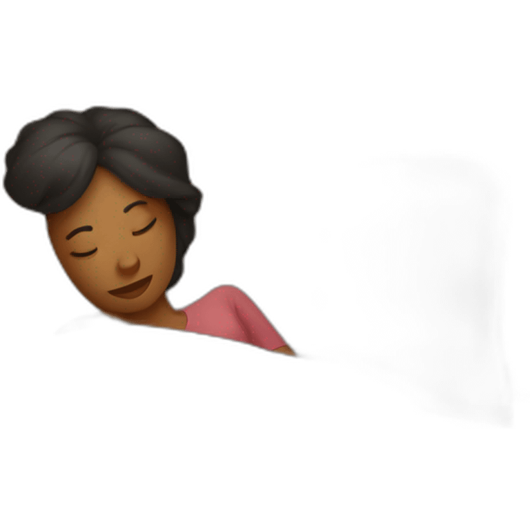 a woman sleeping in a bed emoji