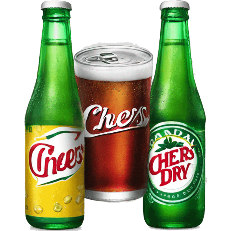 cheers with canada dry and dr pepper  emoji