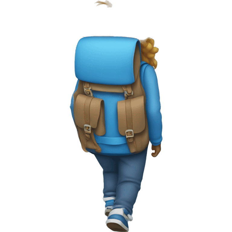 Blue backpack emoji