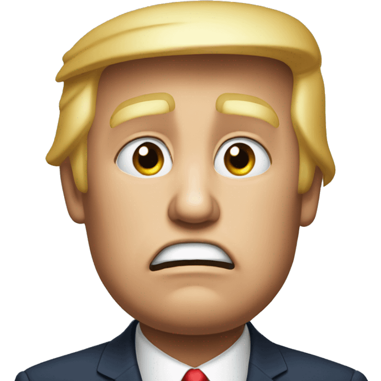 Donald trump with visible disgust  emoji