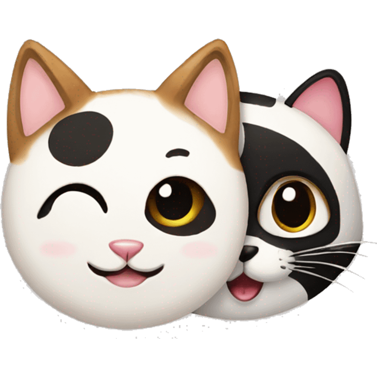 Cat with a panda  emoji