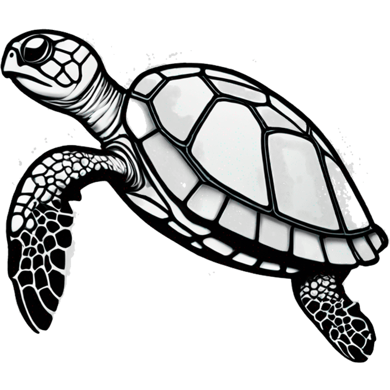 Sea turtle outline emoji