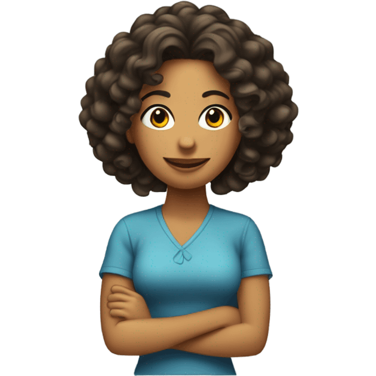 Mujer rizada  emoji