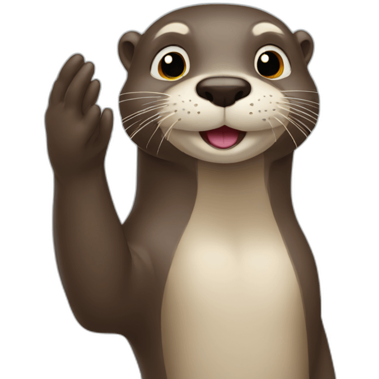 Otter salute emoji