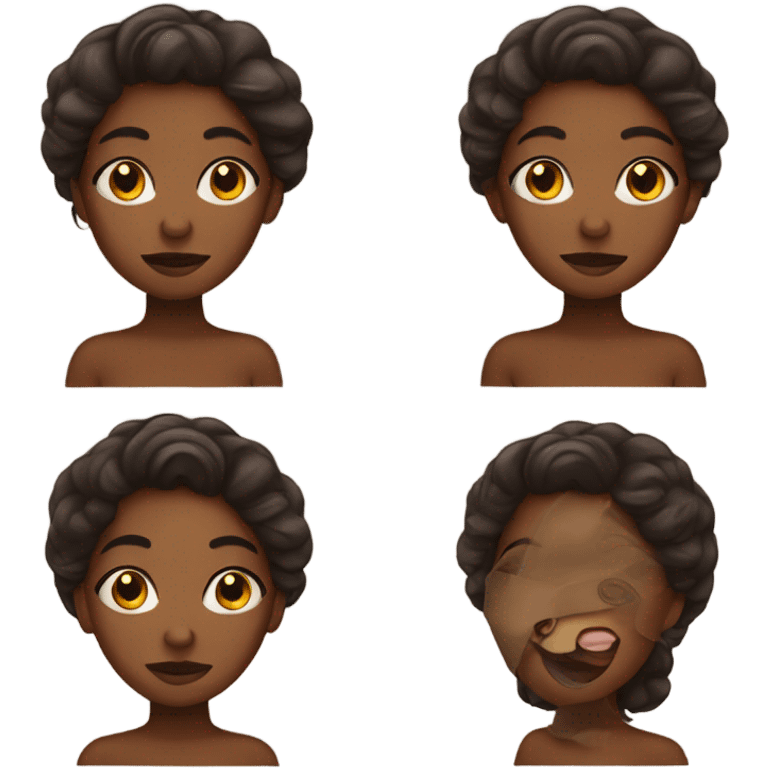 Brown skin girl emoji