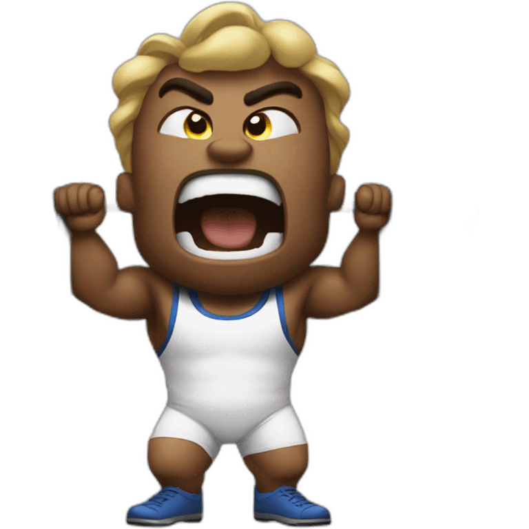 powerlifter screaming emoji