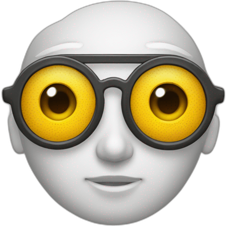 eyes and forehead of a face, wearing glasses made out of planes emoji