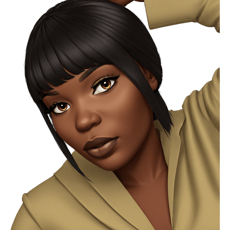 portrait of dark-skinned beauty emoji