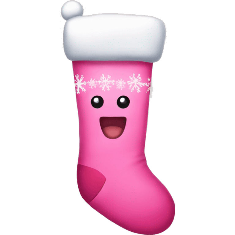 Pink Christmas Sock emoji