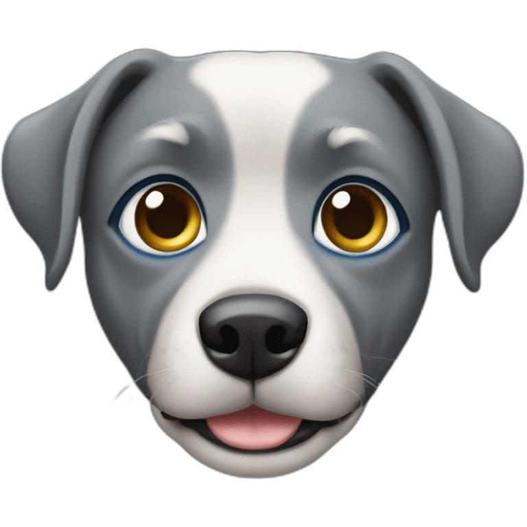 Perro azul con ojos grises emoji