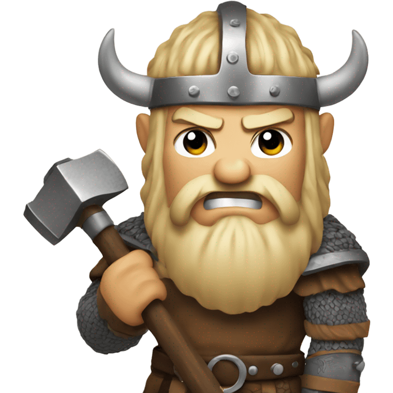 Angry Viking With ban hammer  emoji