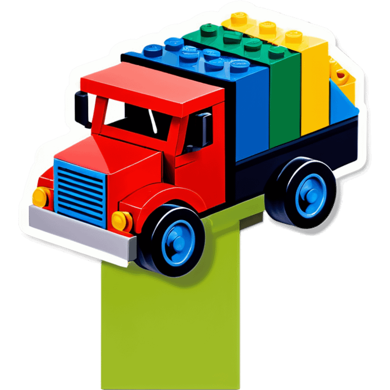 Legos in a truck  emoji