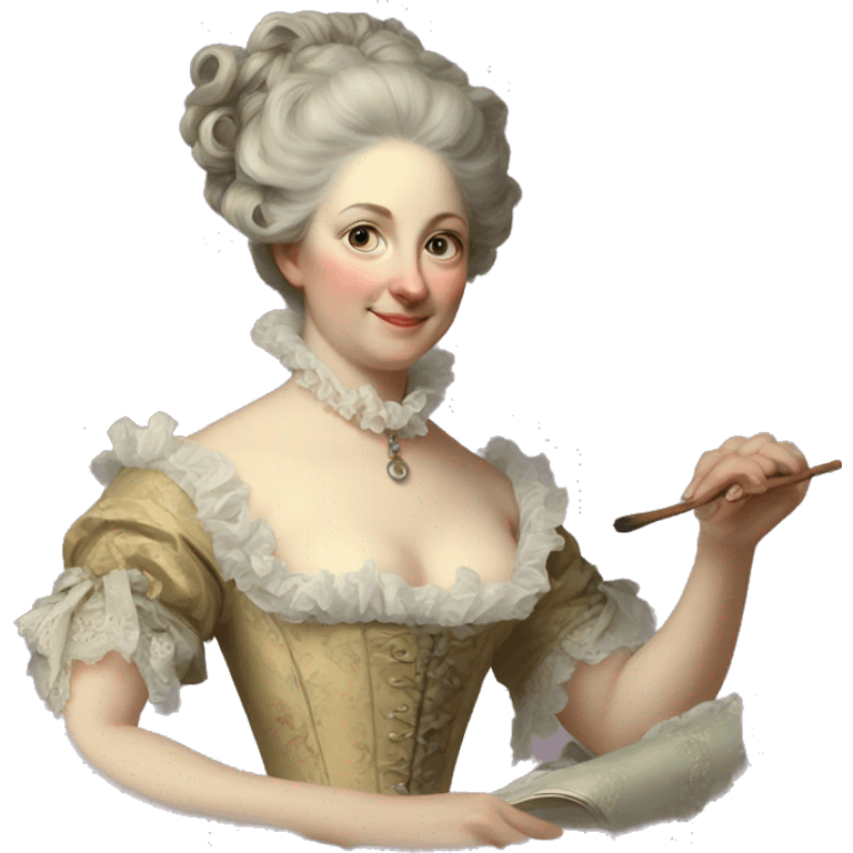 Painting of rococo women emoji