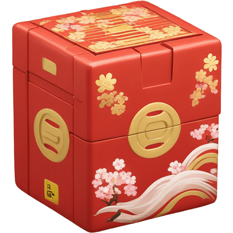 Create a type of loot box color red kinda japanesse type emoji