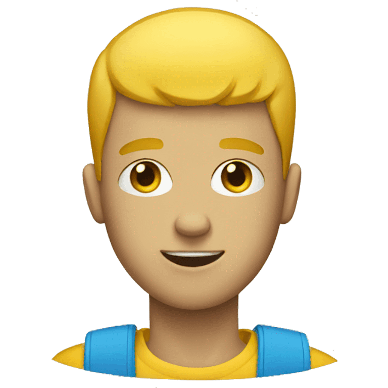 Yellow man with bowlcut and braces emoji