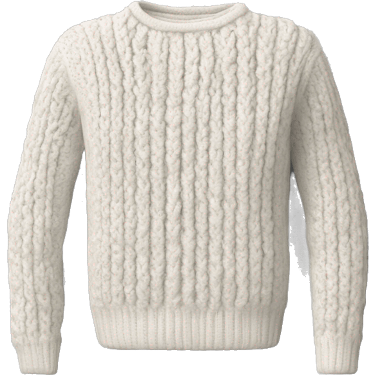 knitted white sweater for women emoji