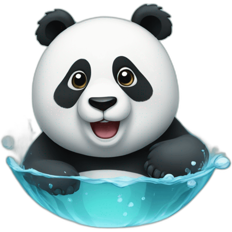 Panda in water emoji