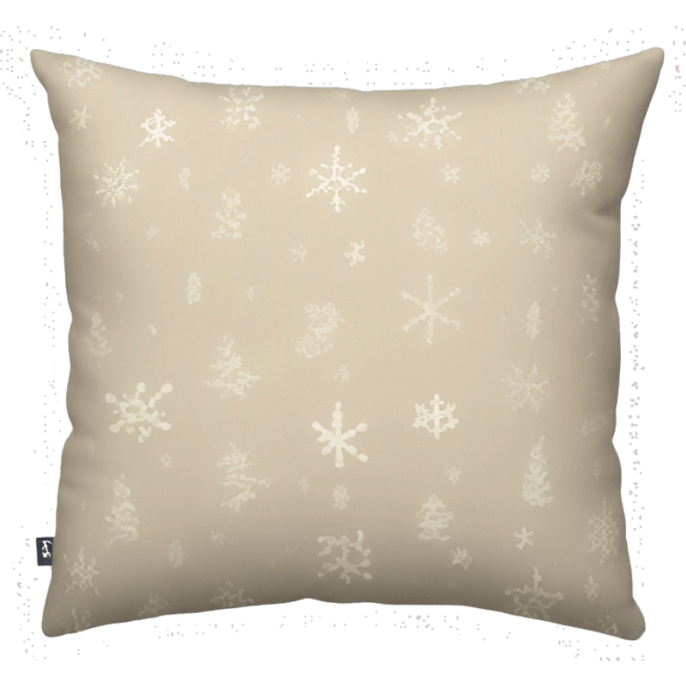 beige pillow with winter pattern emoji