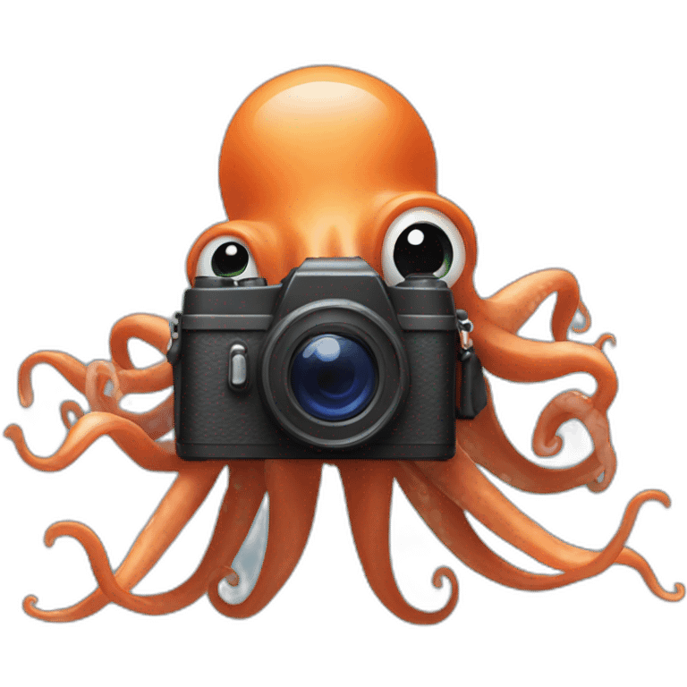 Squid with camera emoji