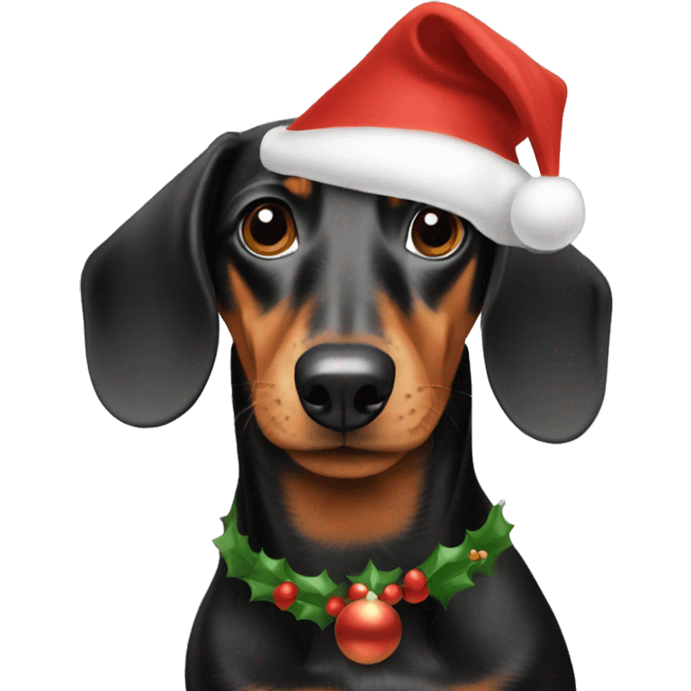 Dachshund christmas  emoji