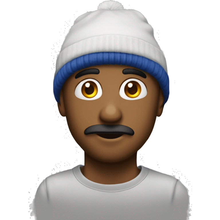 mono tapandose los ojos con un gorro navid emoji