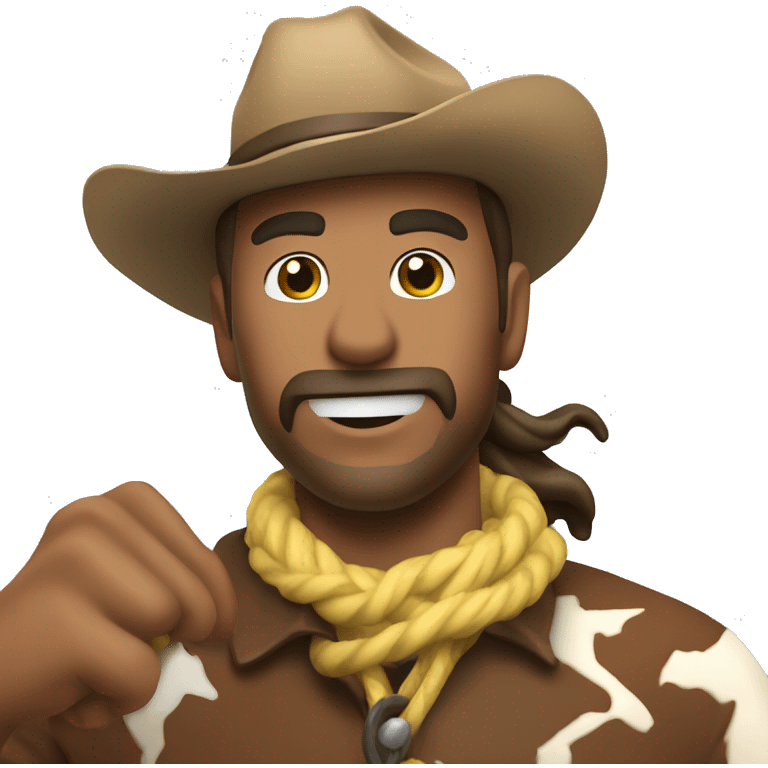 cowboy on horse throwing lasso emoji