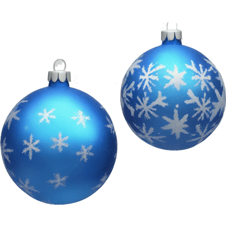 Blue Christmas decorations  emoji