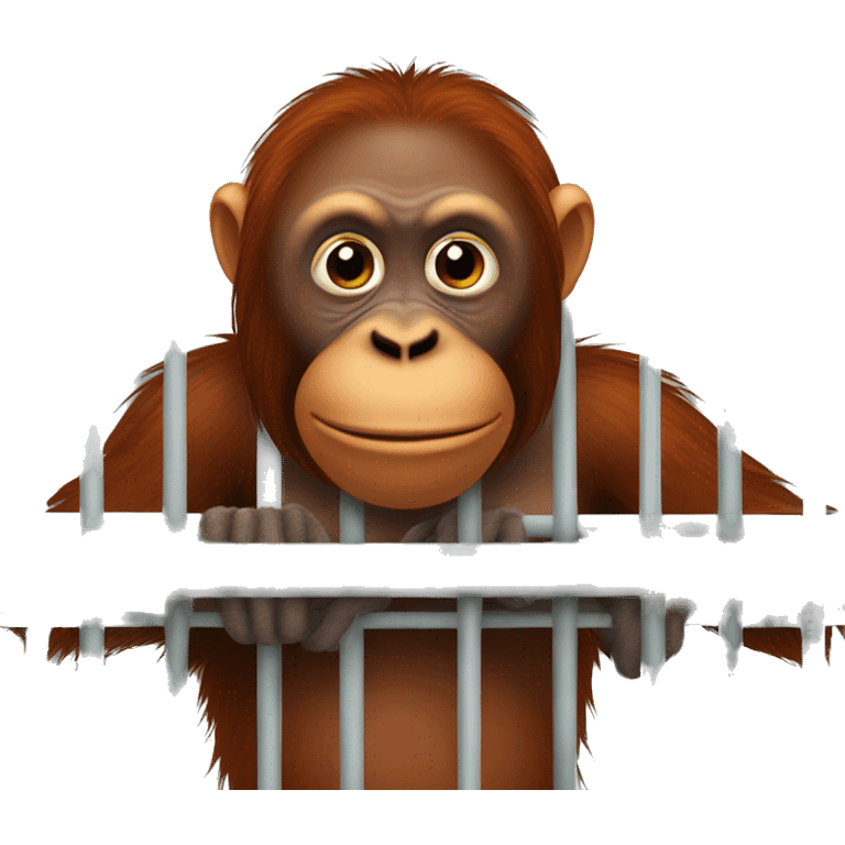 orangutan in cage emoji