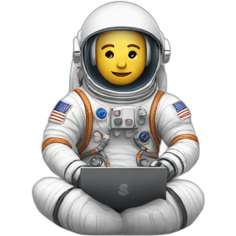 an astronaut working with a laptop emoji