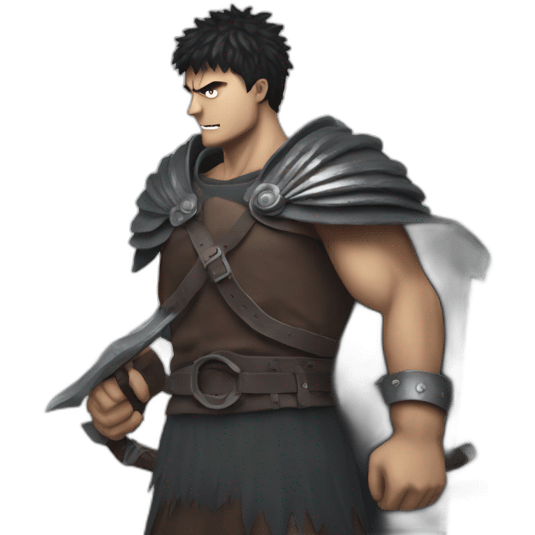 angry berserk guts carrying a huge sword on his shoulder emoji