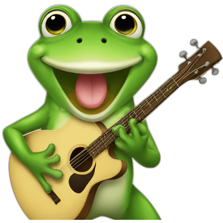 Singing frog emoji