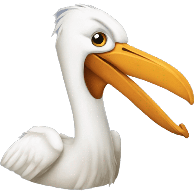 A silly pelican emoji